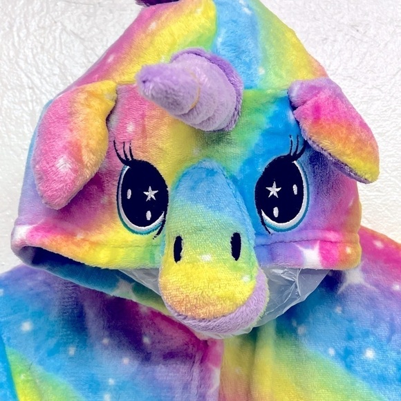 GIRLS Hooded Unicorn Robe (fits 6-7 year old) - Picture 4 of 10